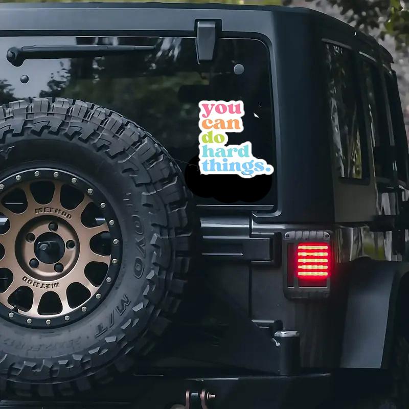 You Can Do Hard Things, MOTIVATIONAL Sticker, Vinyl Laptop Decals, Inspirational Quote Stickers, Girl Boss, Sticker for Car, Water Bottle