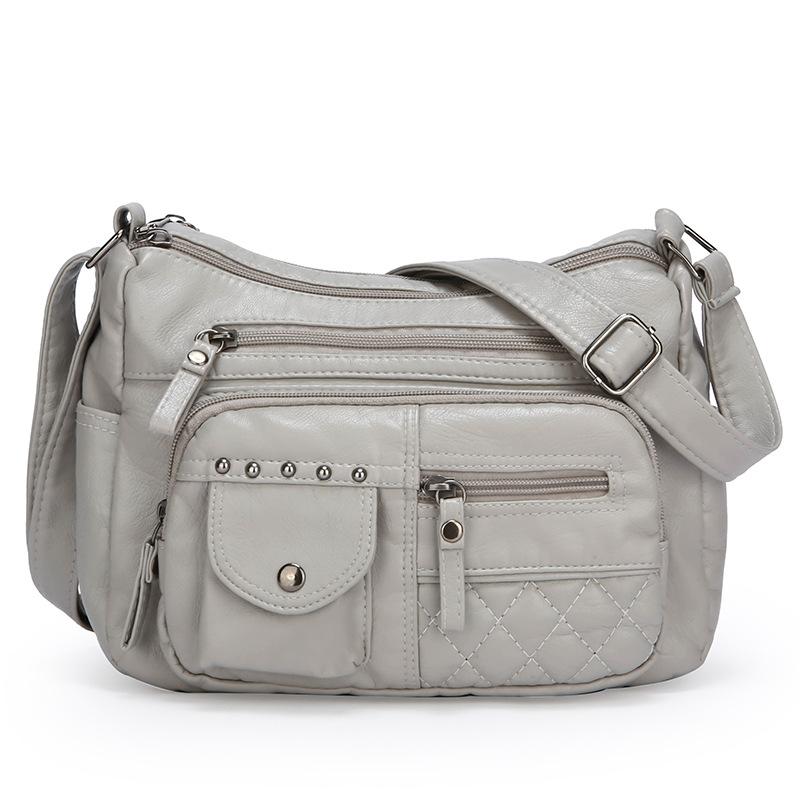 

Сумка Four Seasons Small Square Bag с несколькими отделениями, вместительная женская сумка на одно плечо, сумка через плечо серый