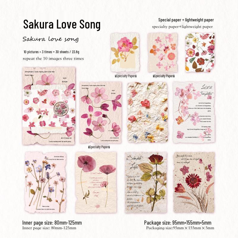 Mò Mò Язык цветов Ретро Тисненая Растение Журнал Коллаж Бумажный Лист