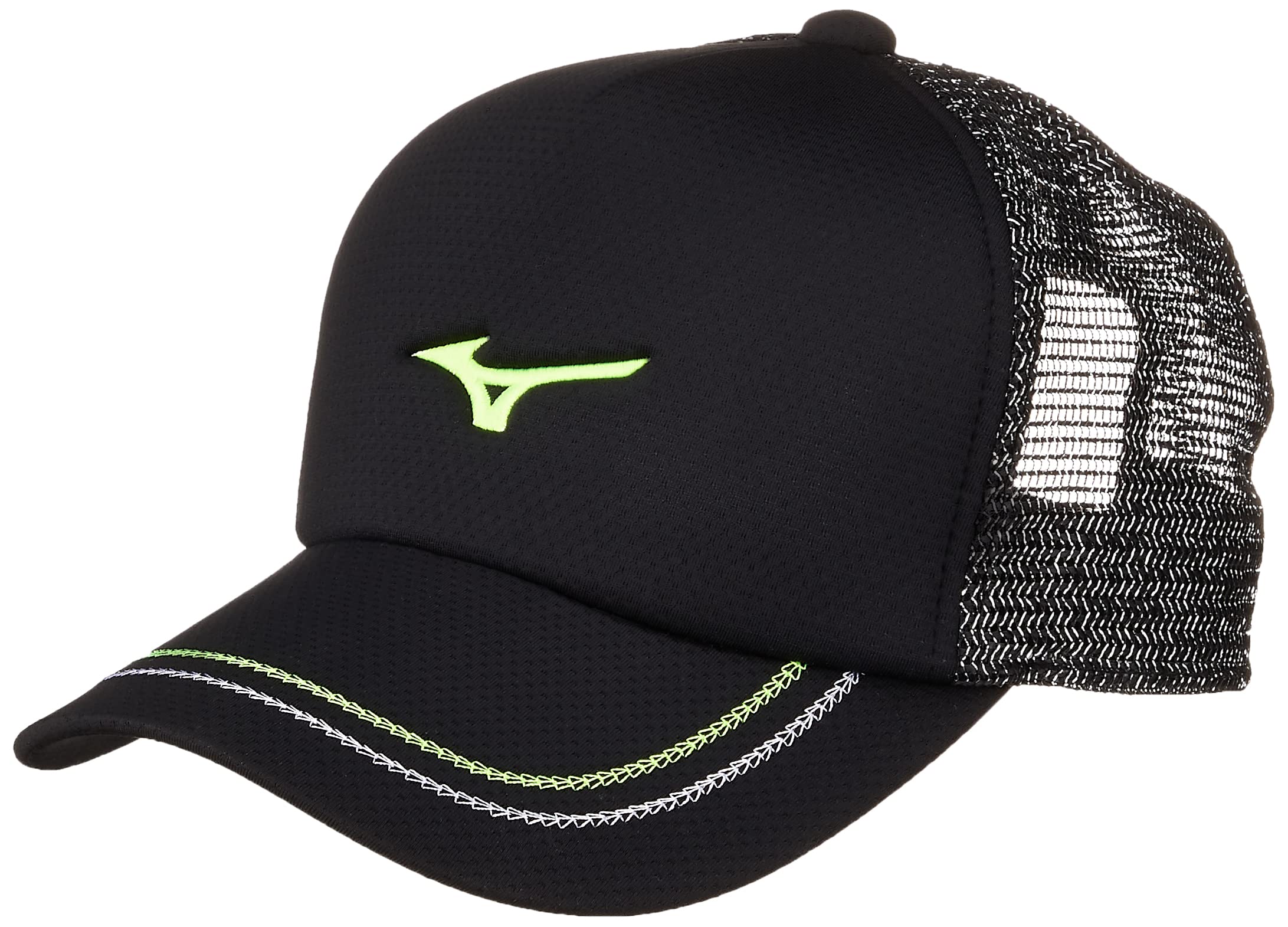 

Mizuno Tennis for Club Activities and Practice Cap, 62JW8001, Black/Lime, 56.0-60.0 cm, Unisex,