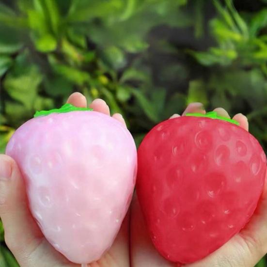 Color Changing Strawberry Squeeze Toy Simulated Fruit Bunny Duck Love Heart Stress Ball