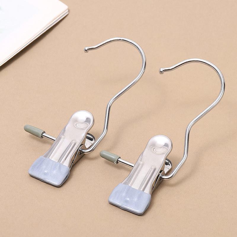 Stainless Steel Multifunctional Metal Hooks, Small Clips, Clothes Drying Racks, Socks Drying Clips, Hats, Pants Clips, Multifunctional
