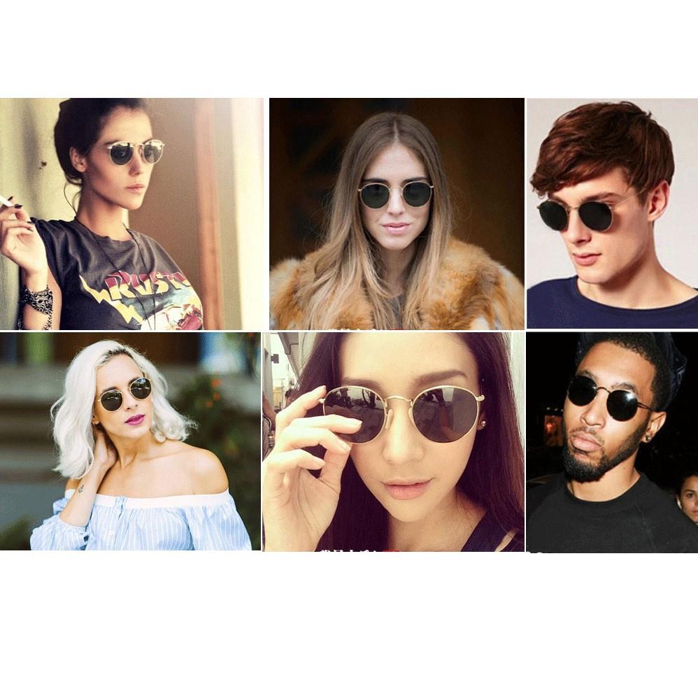 Luxury Vintage Round Sunglasses Women Designer Fashion Mirror UV400 Sun Glasses For Lady Eyewear Female Brand