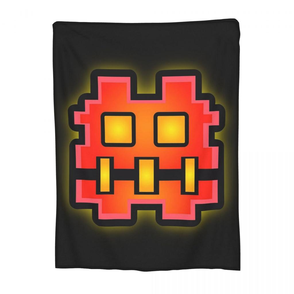 Coperta Geometry Dash per Videogioco Morbida Calda Coperta Plaid in Flanella Peluche per Letto Soggiorno Picnic Viaggio Divano di Casa