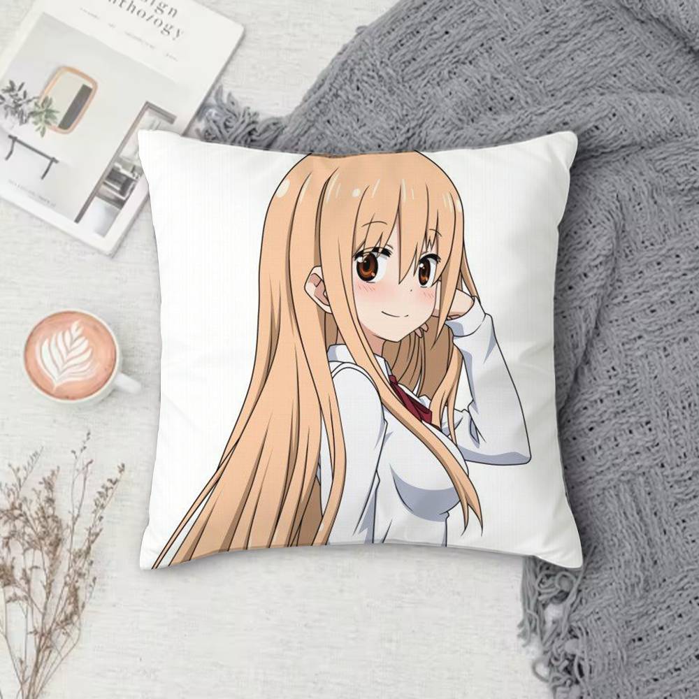 HHimouto umaru chan Doublesided Printed Square Decorative Cushion Cover for Sofa Living Room Home Decor