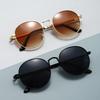 New Retro Round Small Frame Sunglasses Metal High-end Men's and Women's Shades Fashion Trend Eyeglasses UV400 Eyewear