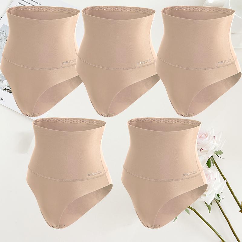 

FINETOO 5 шт./компл. бесшовные трусики с высокой талией для женщин сексуальное нижнее белье для живота утягивающее корректирующее белье эластичное нижнее белье XL&Set