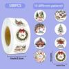 Merry Christmas Cartoon Adhesive Tape - 500 Sheets/Roll for Decoration & Envelope Sealing