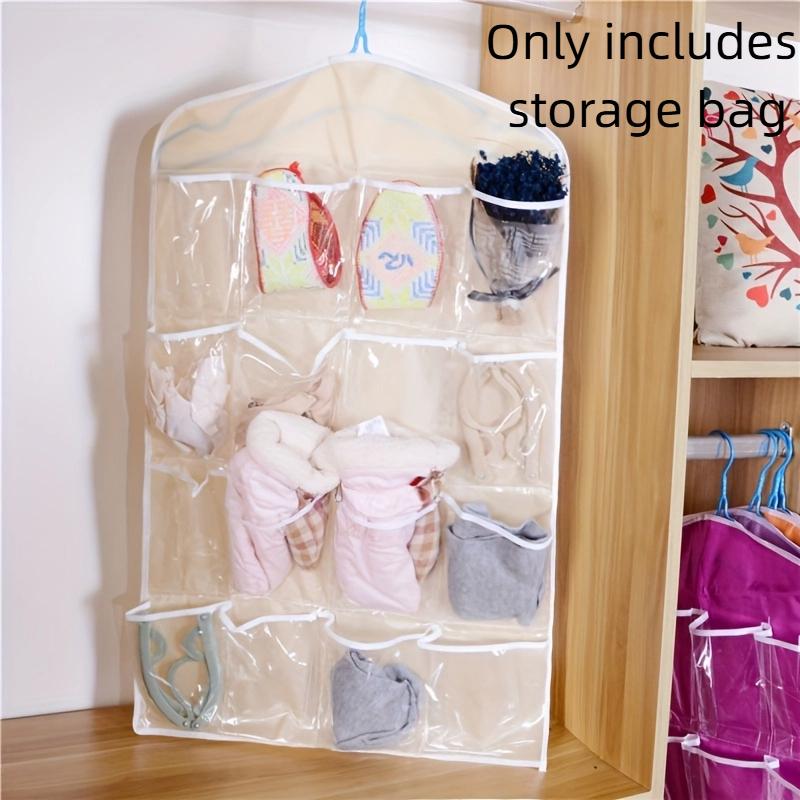 Подвесной органайзер с 16 карманами для носков и мелких вещей. Идеально подходит для хранения в шкафу, спальне. Настенная сумка для хранения одежды.