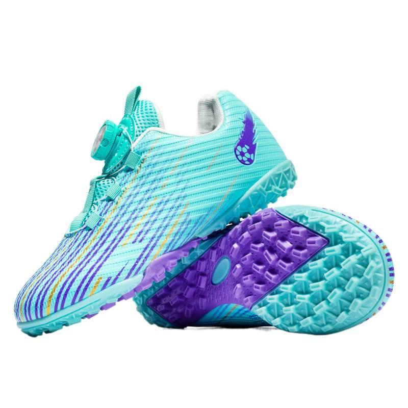 Size 28-39 Rotating Button Children's Football Shoes Broken Nails Student Football Shoes Short Nails Outside Grass Training Shoes