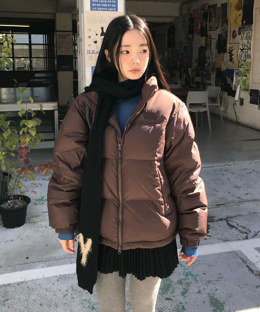 Cgp Rds Essential Short Down Jumper_Chocolate Brown