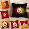 Soccer Funs G-Galatasaray Kussensloop Dubbelzijdig Pluche Bankkussenhoezen Biologisch Ademend Onzichtbare Rits