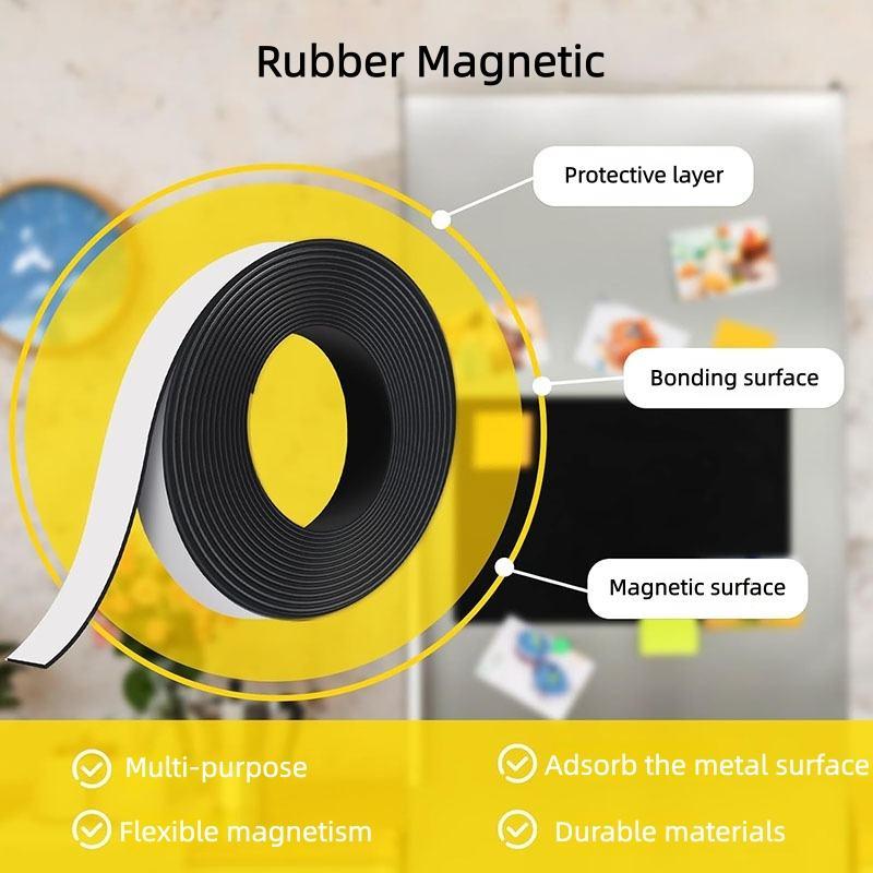 Self Adhesive Magnetic Tape Cuttable Rubber Magnetic Strip For Fridge Wall DIY Photo Poster Fixing Tape Home Office Storage Tool