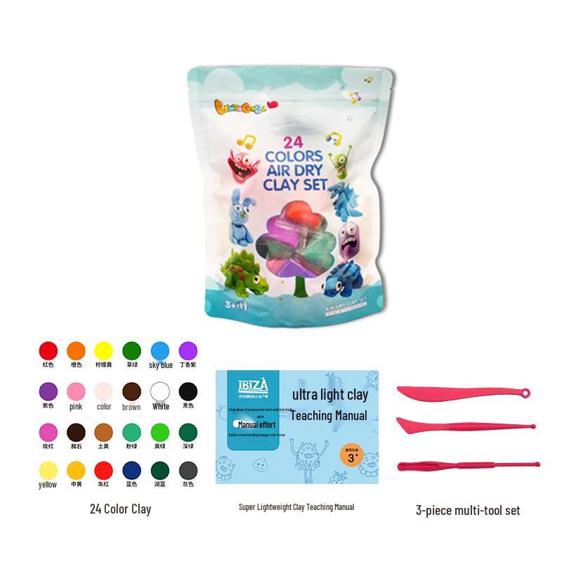 Super Light DIY Colored Clay - 12 or 24 Colors