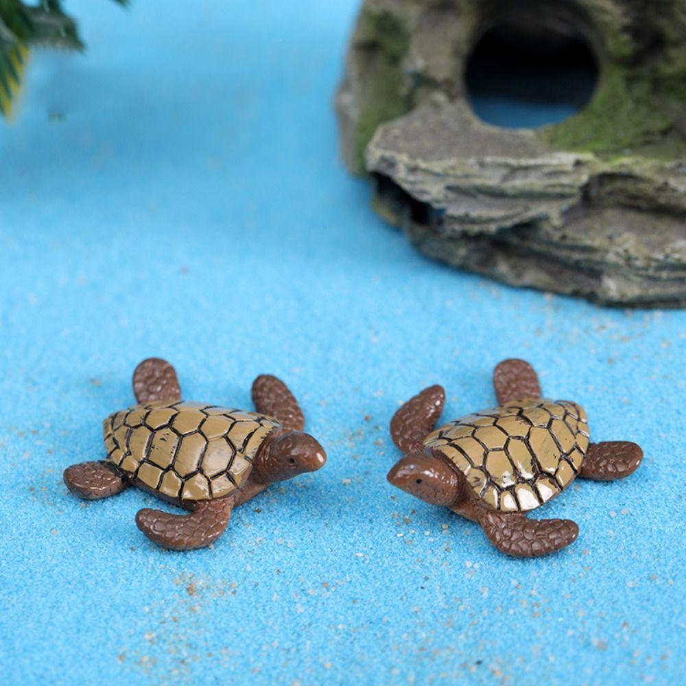 Sea Turtle Model Landscape Prop Landscape Flowerpot Decoration Mini Sea Turtle Layout Prop
