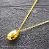 Genuine Gold and Sterling Silver 925 Charm Necklace Pendant for Men and Women. Simple, thin, small chain set with genuine drawstring pouch. Casual,