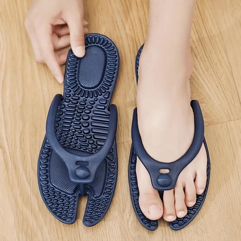 2024 Hot Sell New Uxst Men's Platform Flip Flops Bathroom Home Women Hotel Slippers Outdoor Travel Folding Slippers Non-slip