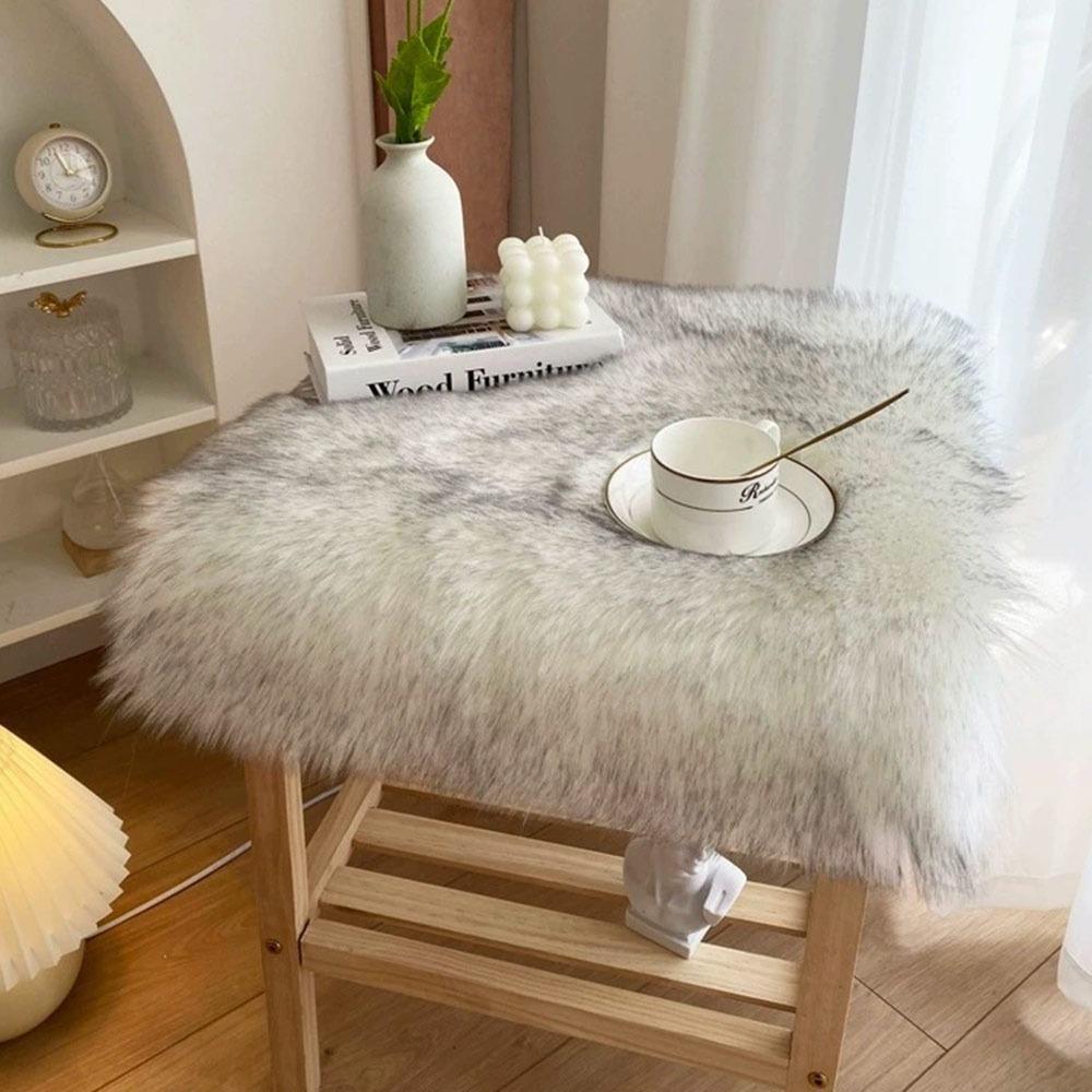 

Fluffy Display Dressing Table Mat 45*45cm Seat Cushion Pad Sofa Pillow Cushion Tablecloth білий/чорний