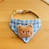 Cute Pet Triangle Bib Adjustable Cat Cartoon Bib Fashion Pet Water Scarf  Cat