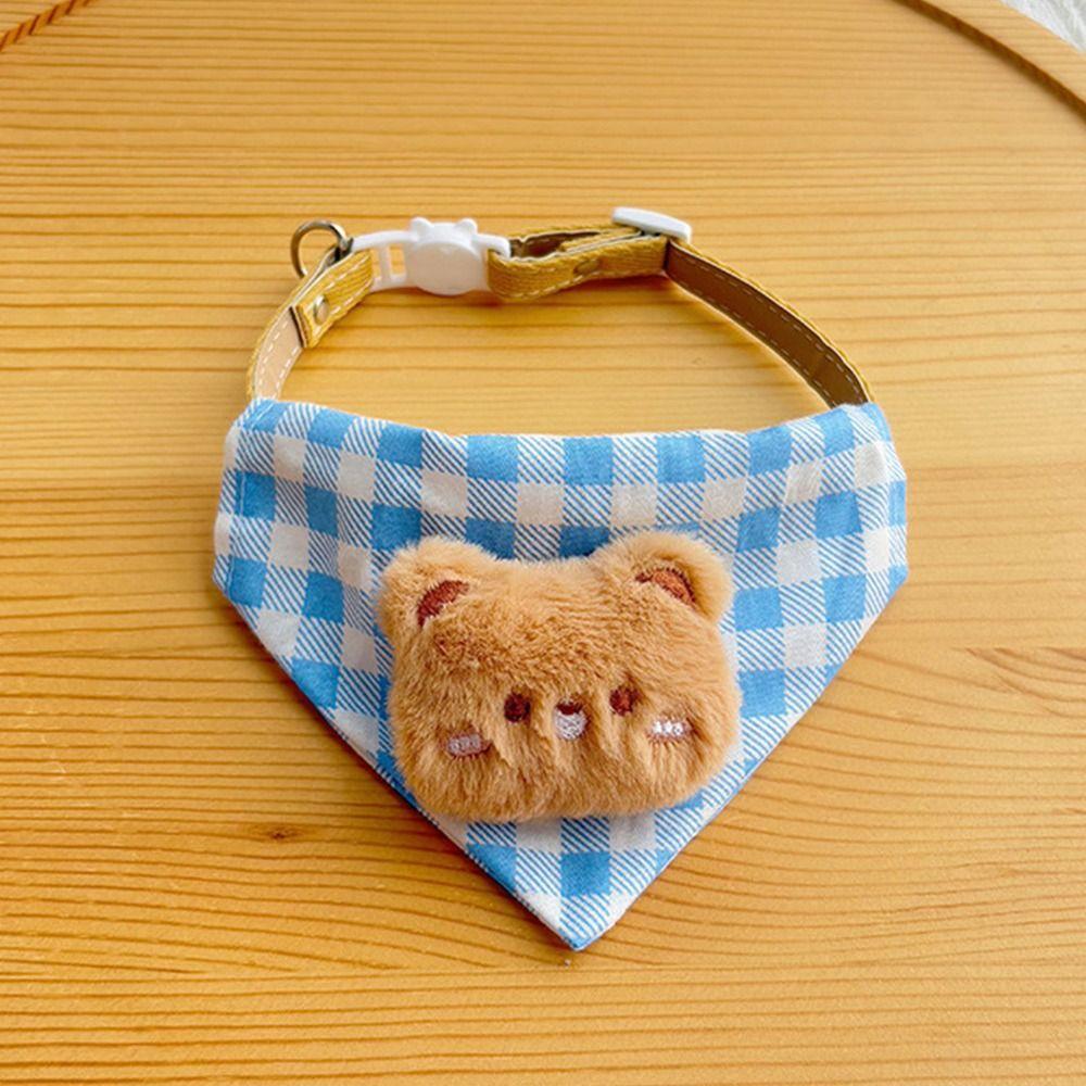 Cute Pet Triangle Bib Adjustable Cat Cartoon Bib Fashion Pet Water Scarf Cat