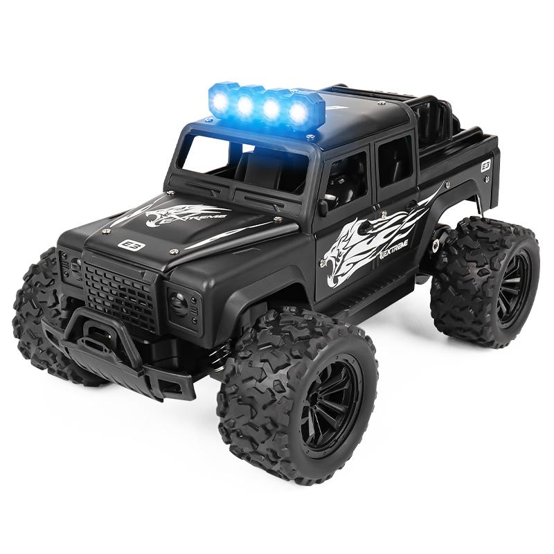 1:16 High Speed Off-Road Alloy RC Cars Police Truck Jeep with Music Sound and LED Lights 2.4G Remote Control Cars Outdoor Toy