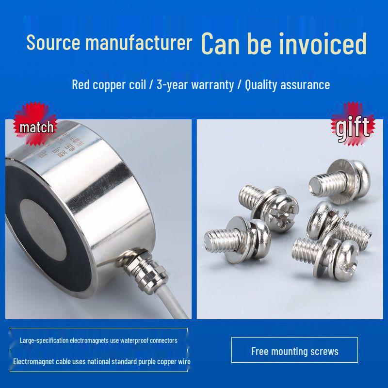 12V/24V/5V DC Strong Round Electromagnet Suction Cup for Industrial Use