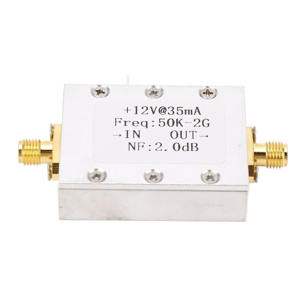 Broadband Amplifier 50K‑2GHZ LNA Amplifier Low Noise 31dB High Gain DC 9‑15V Accessory
