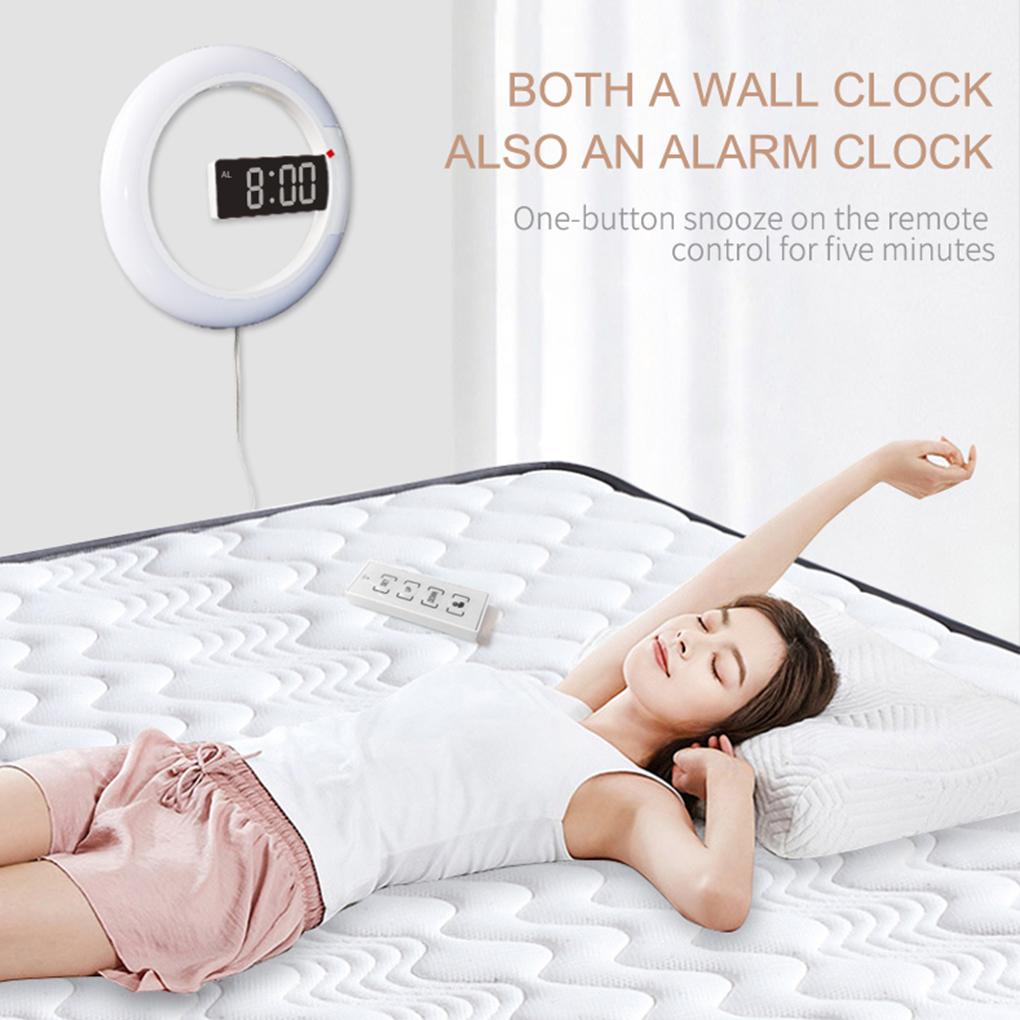 2025 New LED Digital Wall Clock Digital Display Temperature 7 Colors 3D Bedroom Living Room Decoration