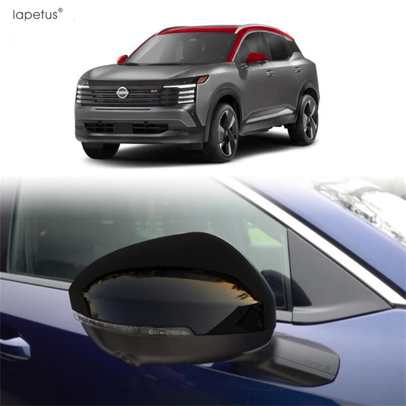For Nissan Kicks 2025 2026 Rearview Mirror Protection Cap Case Cover Trim ABS Chrome / Black / Carbon Fiber Accessories Exterior