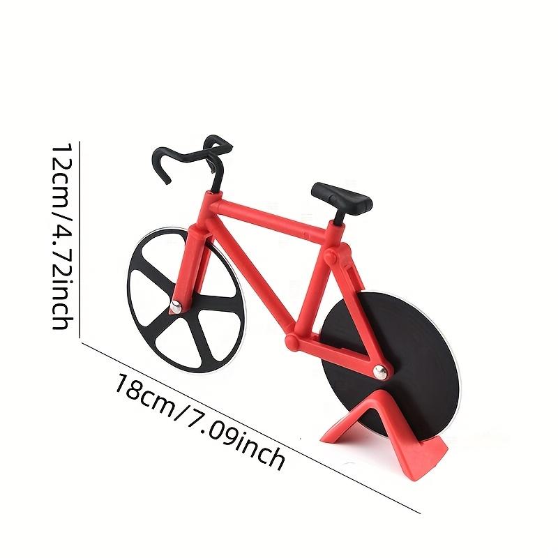 Bicycle Pizza Cutter with Dual Wheels - Stainless Steel Pizza Knife, Yellow/Blue/Red/, for Home & Professional Kitchen