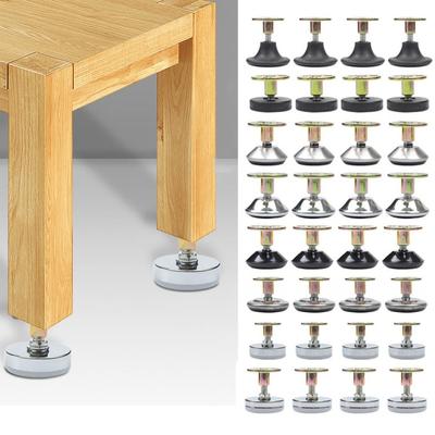 4pcs Height Adjustable Furniture Leg Leveling Chair Leg Feet Furniture Mat Screw-in Base Sofa Bed Cabinet Floor Protector
