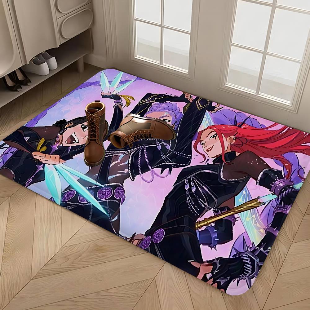 Kpop D-demon Hunters Entrance Door Mat Nordic Style Bedroom Living Room Doormat Home Balcony Anti-Slip Modern Home Decor