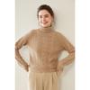 Women's Double-Strand Thick Cable Knit Cashmere Sweater - Long-Sleeved, Mid-Length, Autumn/Winter High-End Base Shirt