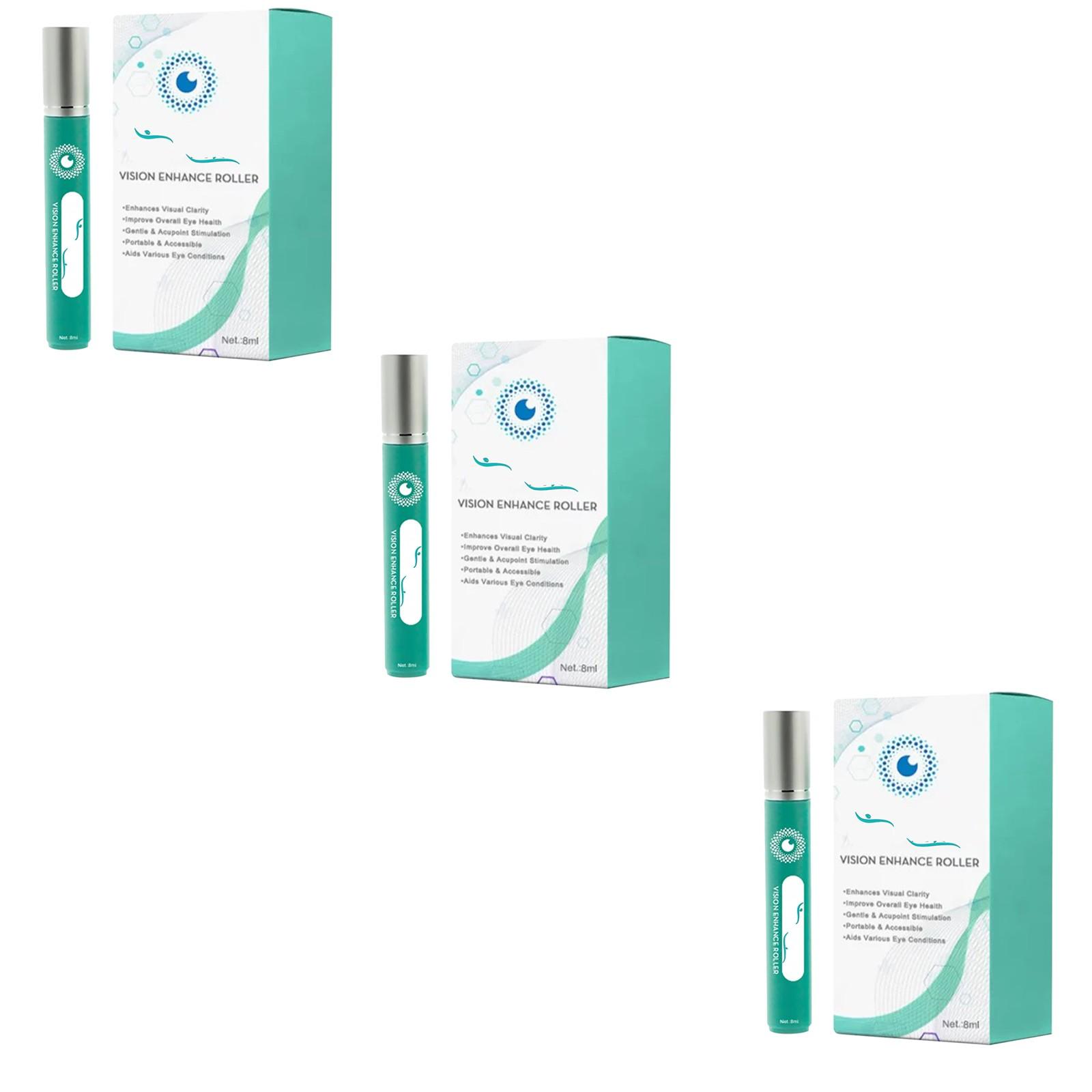 

Роликовый массажер для глаз Enhance для женщин и мужчин, снимает усталость и сухость глаз, роликовый массажер для глаз от опухших глаз, улучшает и дарит комфорт глазам, 8 мл One Size