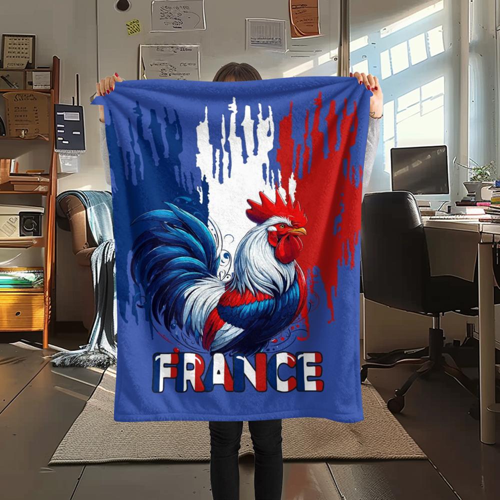 1Pc German Football Print Flannel Blanket, High quality Comfortable for All Seasons, Home Decor, Warmth and Comfort, Perfect for Christmas GiftS