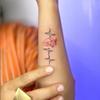 Ecg Tattoo Sticker Waterproof And Long-Lasting High-End Feeling Waist Abdomen Arm Personality Niche Tattoo Sticker