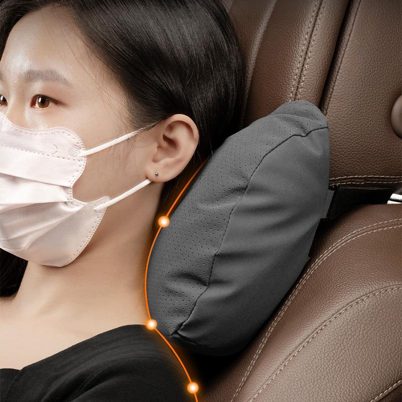 YHB3 For Mercedes Benz AMG W211 W203 W204 W210 W202 Car Headrest Neck Support Seat Auto Breathable Pillow Protector Neck Compatible
