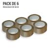 Ruban adhésif d'emballage - waytex - 930707 - largeur 50mm - longueur 66m - pack de 6 rouleaux
