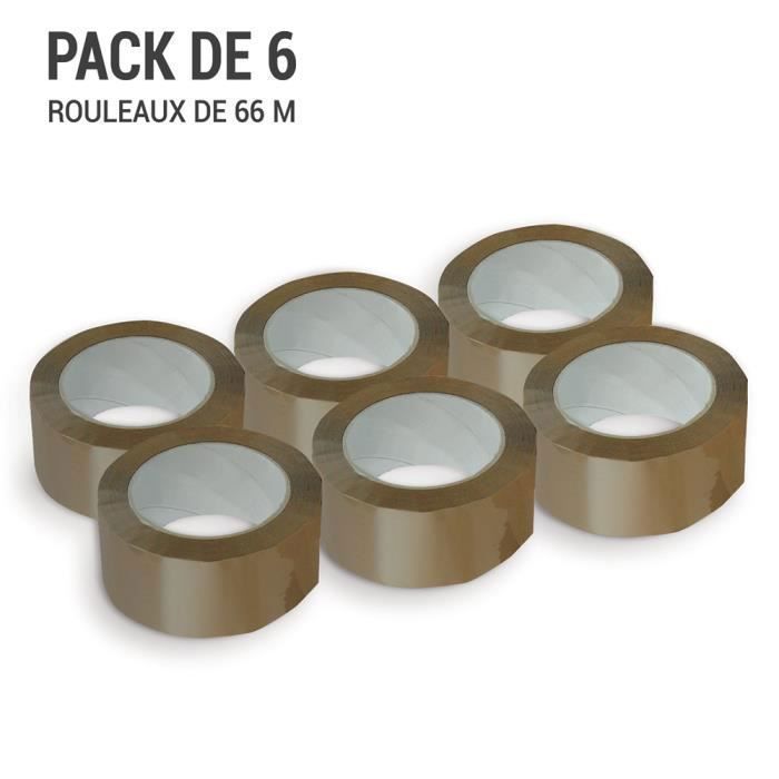Ruban adhésif d'emballage - waytex - 930707 - largeur 50mm - longueur 66m - pack de 6 rouleaux