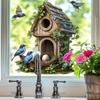 Fully Transparent Hand-painted Bird House Window Stickers, Living Room Balcony Glass Decorative Stickers