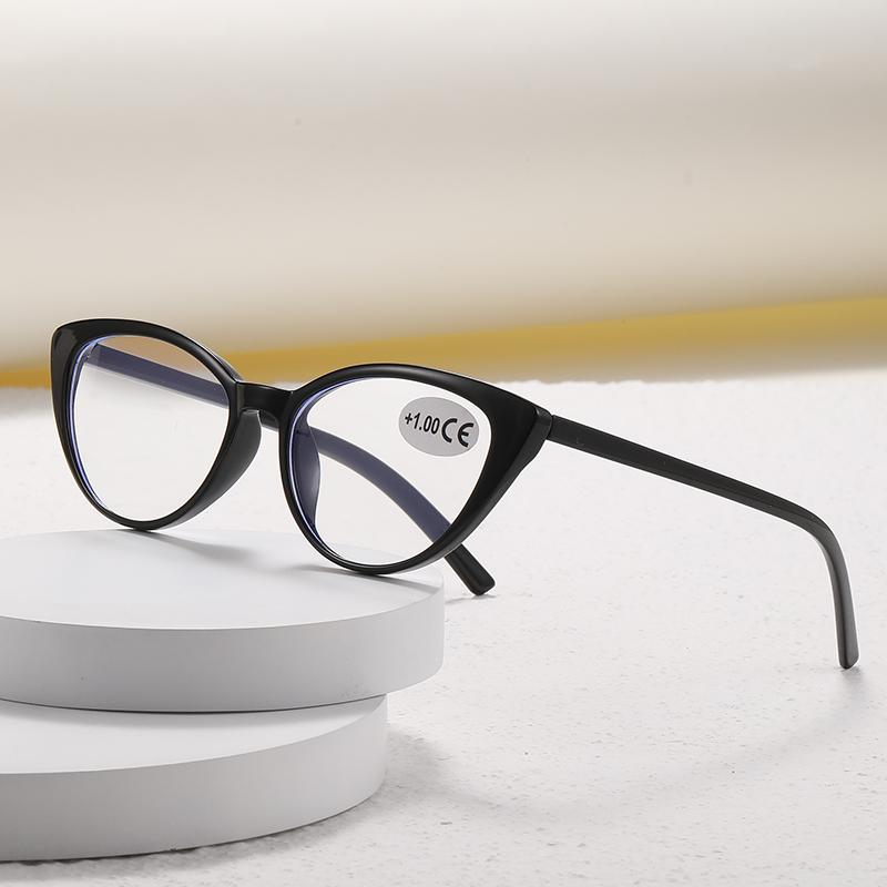 Anti Blue Light Cat Eye Women Reading Glasses Plastic Presbyopia Hyperopia Men Reading Eyewear Eyeglasses +1.0 +1.5 +2.0 +2.5
