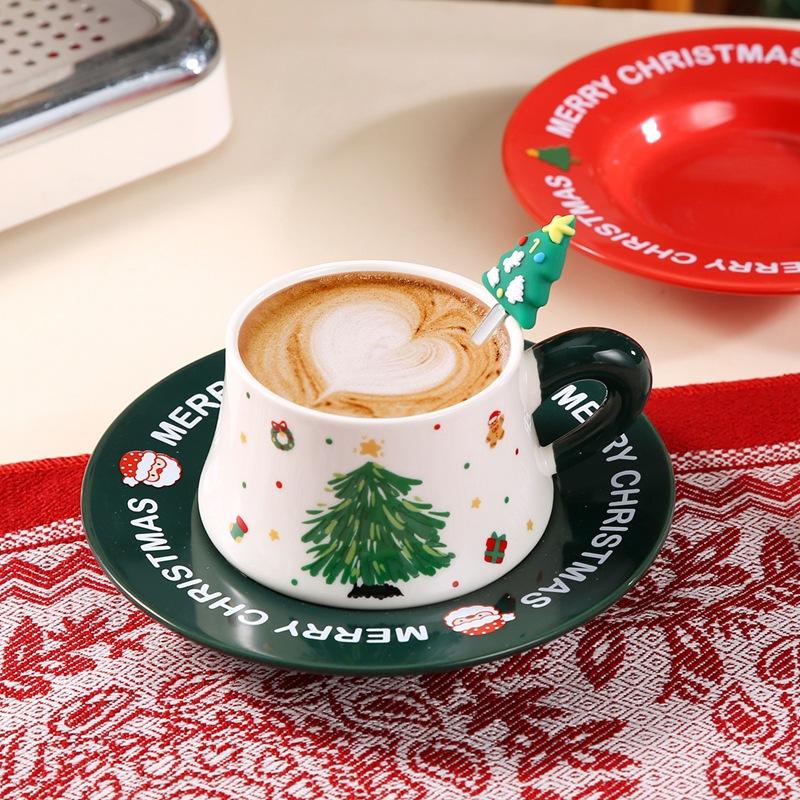 2025 New Ceramic Holiday Mugs Covered and Spattered Ideal for Christmas Gifts and Birthday Presents Coffee Cups Set