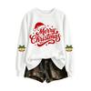 Women's Casual Christmas Letter Print Crewneck Sweatshirt for Holiday and Everyday Wear