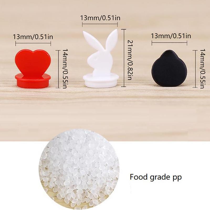 Disposable Coffee Cup Lids Stoppers Injection Caps Heart-Shaped Circle Plug Takeaway Packing Milk Tea Cups Leak Proof Plug