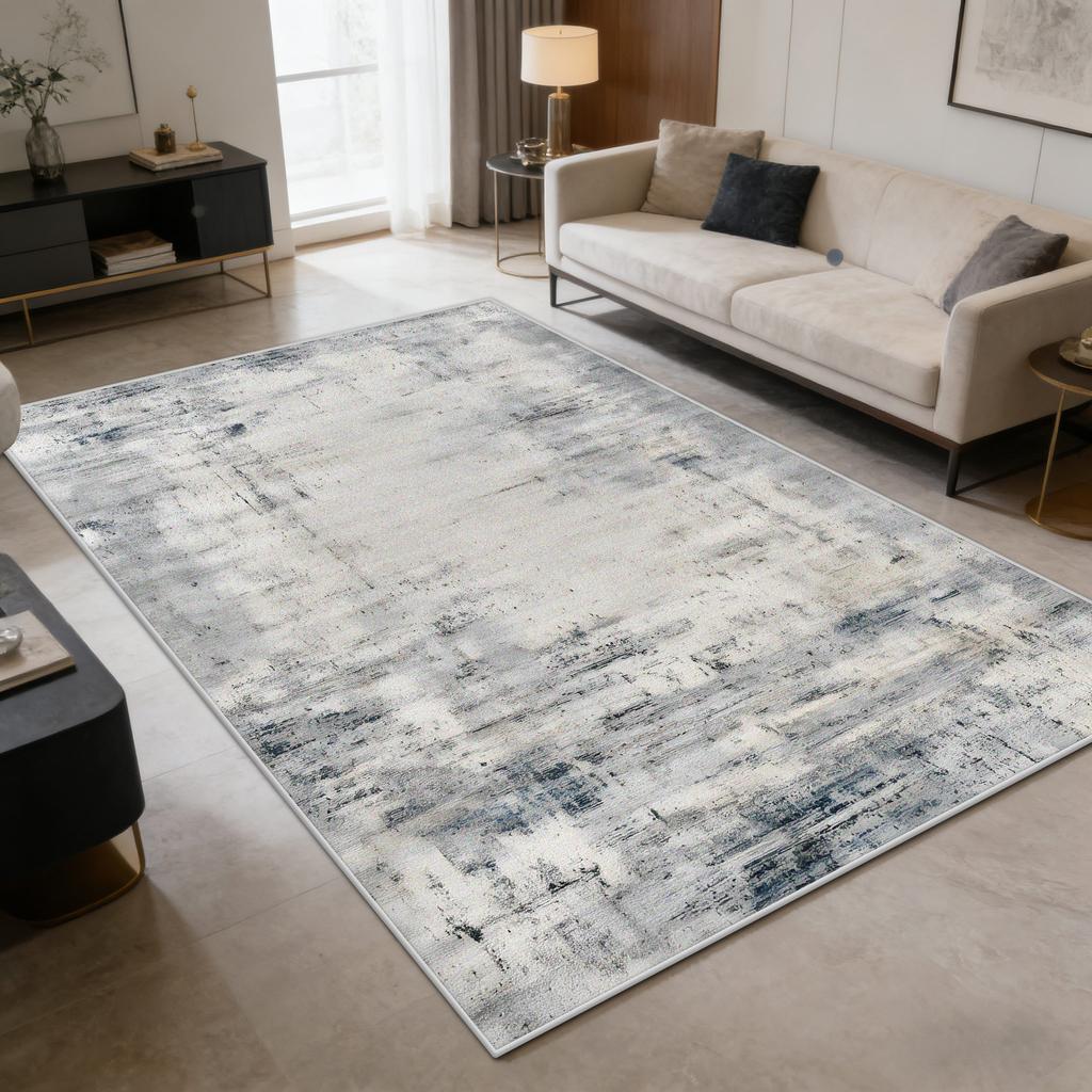 Abstract Ink Wash Style Living Room Carpet Light Luxury Decoration Study Bedroom Washable Rug Office Cloakroom Table Chair Mat