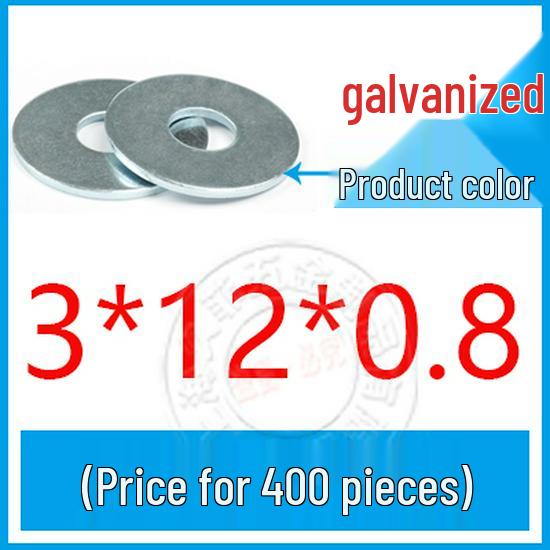 GB96-85 Carbon Steel Galvanized Thickened Oversized Flat Washer, Sizes M3-M20