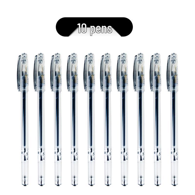 High-Quality Black Pen Set: 0.5 Signature Ballpoint, Ideal for Students & Exams