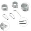 Set Aluminum Flag Pole Rings 360 Degree Rotating Flagpole Flag Mounting Rings With Carabiners AntiWrap For 0.75-1.02 Inches