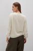 Elegant Flow Ecru Merino Wool Sweater