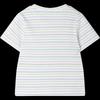 Mucmukn Girls' Rainbow Stripe Ribbed Bow T-shirt